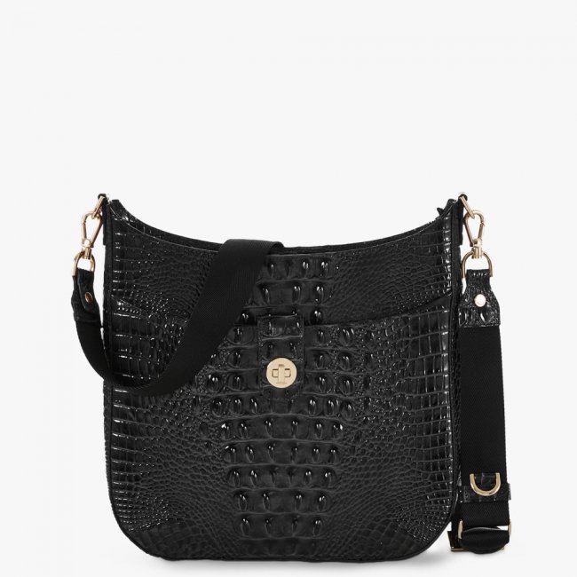 Brahmin Leia Leather Crossbody - Black Melbourne Brahmin Leia Leather Crossbody - Black Melbourne