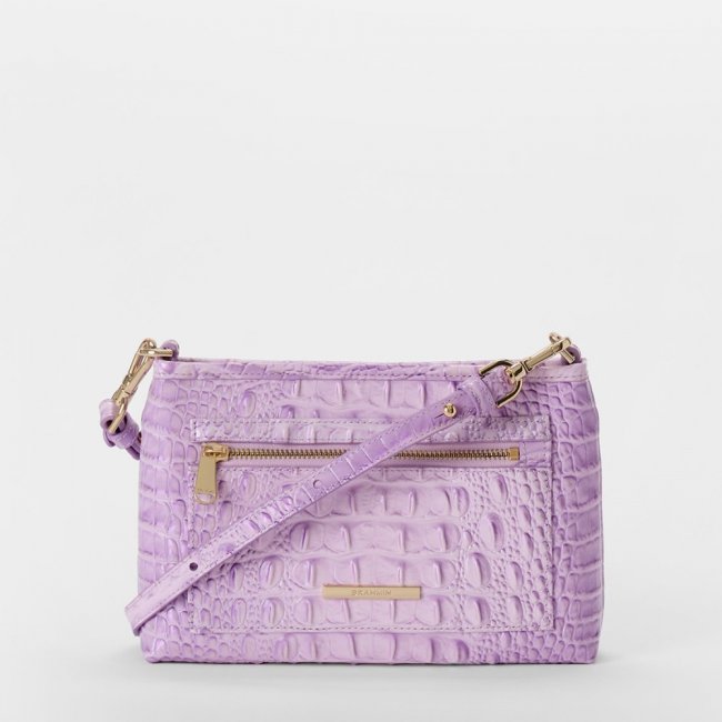 Brahmin Vida Leather Crossbody - Gentle Lavender Melbourne Brahmin Vida Leather Crossbody - Gentle Lavender Melbourne