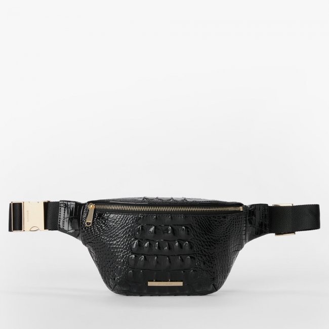 Brahmin Hollis Leather Belt Bag - Black Melbourne Brahmin Hollis Leather Belt Bag - Black Melbourne
