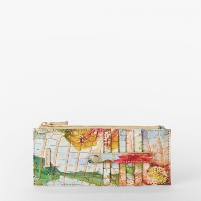 Brahmin Credit Card Wallet - Succulent Bloom Melbourne Brahmin Credit Card Wallet - Succulent Bloom Melbourne