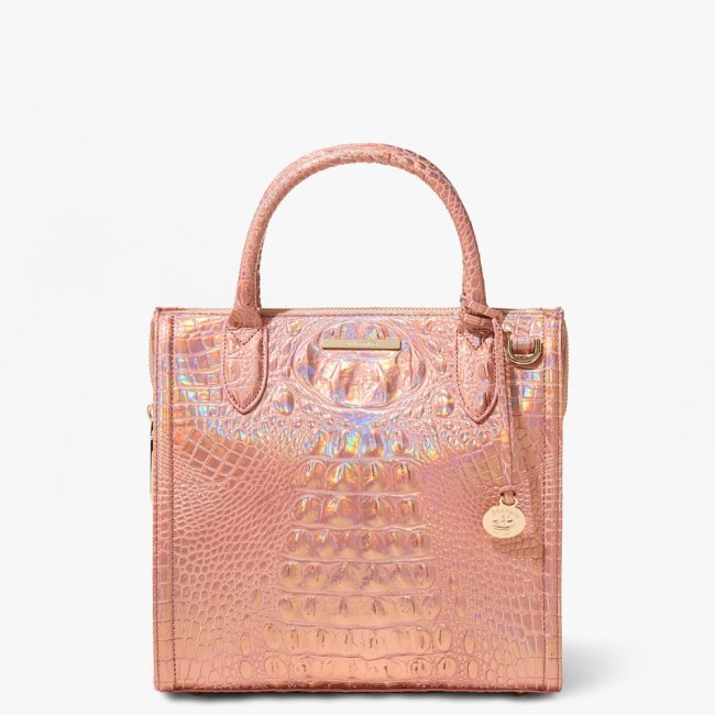 Brahmin Small Caroline Leather Satchel - Rose Gold Melbourne Brahmin Small Caroline Leather Satchel - Rose Gold Melbourne