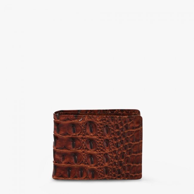 Brahmin Billfold Leather Wallet - Pecan Melbourne Brahmin Billfold Leather Wallet - Pecan Melbourne