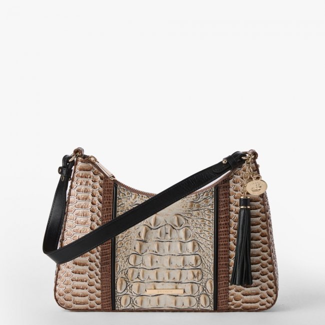 Brahmin Esme Leather Shoulder Bag - Timeless Taupe Skien  Brahmin Esme Leather Shoulder Bag - Timeless Taupe Skien