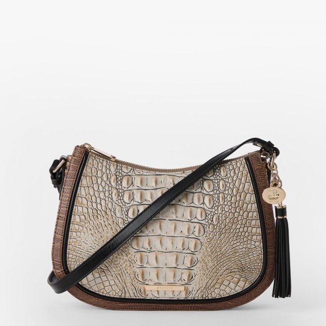 Brahmin Shayna Leather Crossbody - Timeless Taupe Skien Brahmin Shayna Leather Crossbody - Timeless Taupe Skien