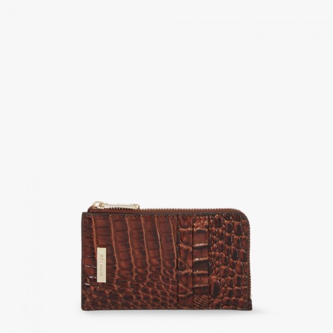 Brahmin Lennon Leather Wallet - Pecan Melbourne Brahmin Lennon Leather Wallet - Pecan Melbourne
