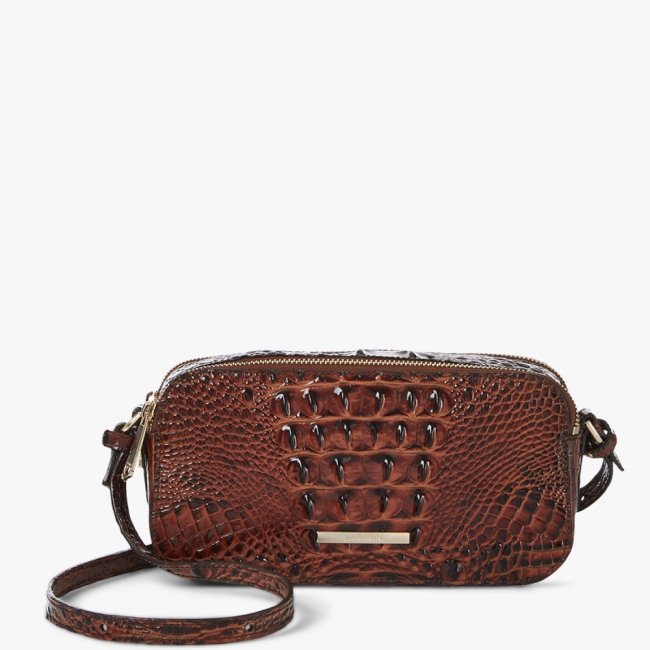 Brahmin Danica Leather Crossbody - Pecan Melbourne Brahmin Danica Leather Crossbody - Pecan Melbourne