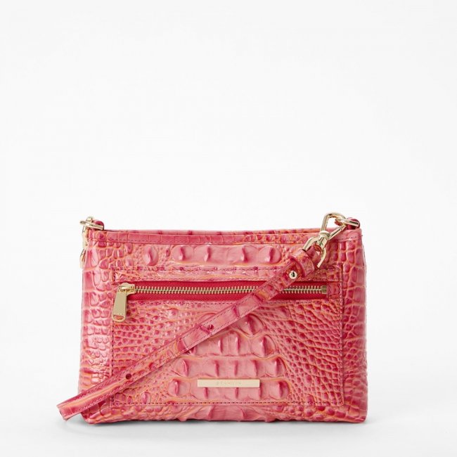 Brahmin Vida Leather Crossbody - Coral Snapdragon Melbourne Brahmin Vida Leather Crossbody - Coral Snapdragon Melbourne