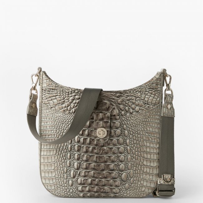 Brahmin Leia Leather Crossbody - Timeless Taupe Ombre Melbourne Brahmin Leia Leather Crossbody - Timeless Taupe Ombre Melbourne