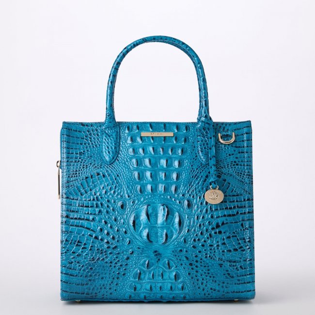 Brahmin Caroline Leather Satchel - Vibrant Azure Brahmin Caroline Leather Satchel - Vibrant Azure