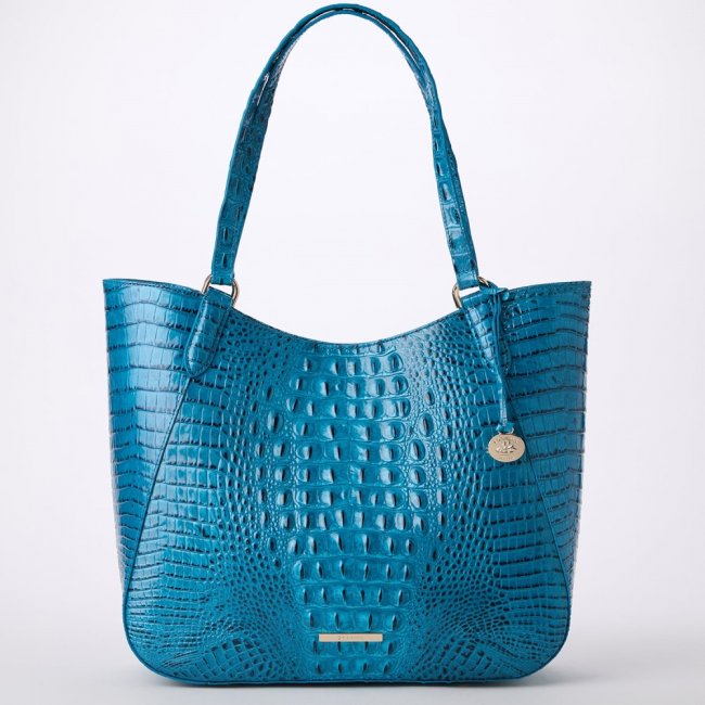 Brahmin Aliza Leather Tote - Vibrant Azure  Brahmin Aliza Leather Tote - Vibrant Azure