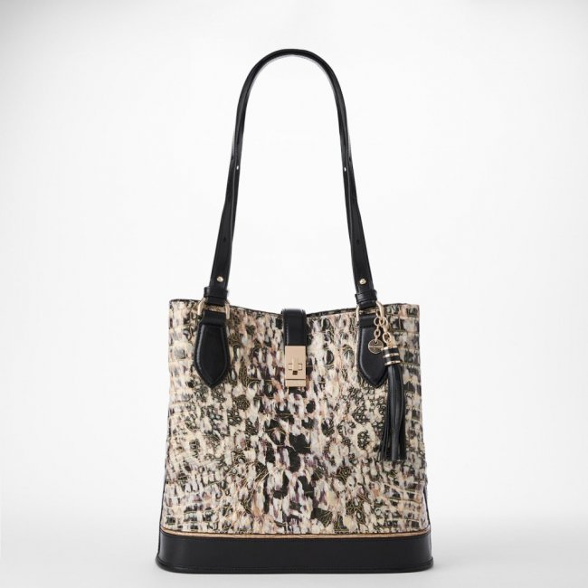 Brahmin Fiora Leather Bucket Bag - Multi Pellham  Brahmin Fiora Leather Bucket Bag - Multi Pellham