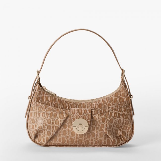 Brahmin Kyrie Leather Shoulder Bag - Timeless Taupe Bayem  Brahmin Kyrie Leather Shoulder Bag - Timeless Taupe Bayem