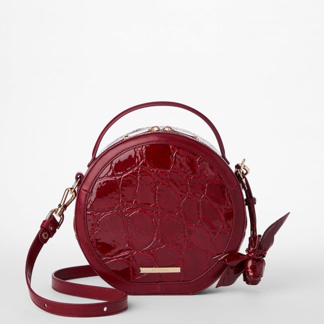 Brahmin Lane Leather Crossbody - Red Claudine Brahmin Lane Leather Crossbody - Red Claudine