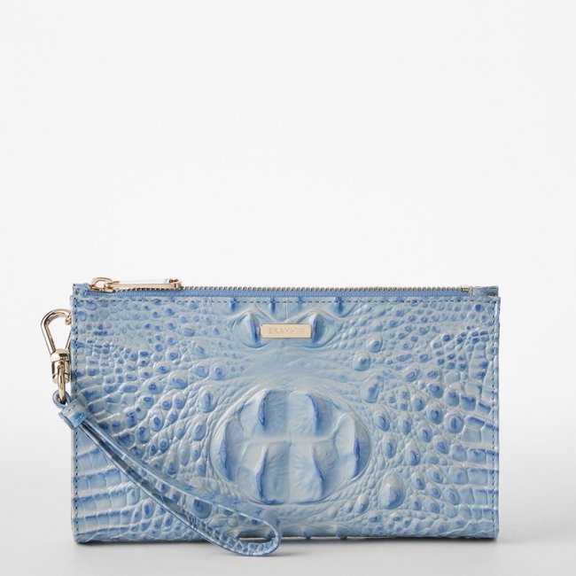 Brahmin Daisy Leather Wristlet - Heavenly Blue Melbourne  Brahmin Daisy Leather Wristlet - Heavenly Blue Melbourne